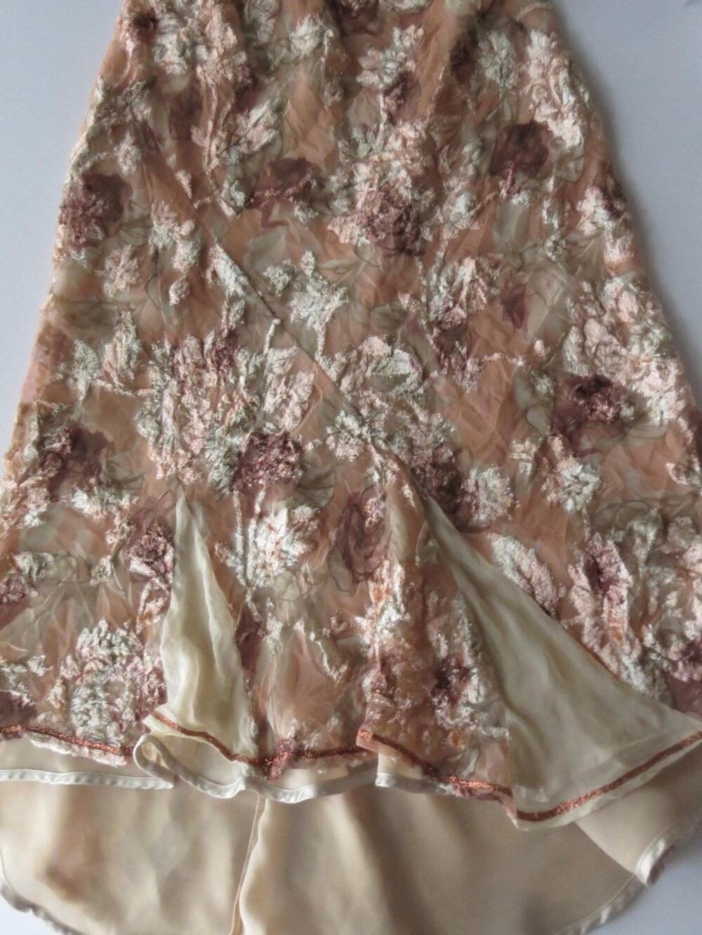 Vintage Vanessa Del Sole Burnout/devoré Floral Skirt, Made in Italy